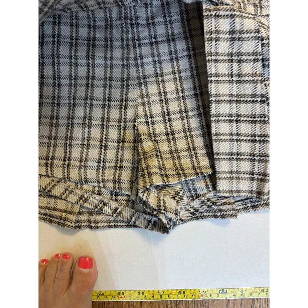 Madden NYC Sz  Xs Wmn Pleated Plaid Mini Skort Beige‎ Brown